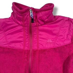 Nike ACG Jacket Women's Medium Pink Full‎ Zip Fuscia Sherpa Comfy Outdoor